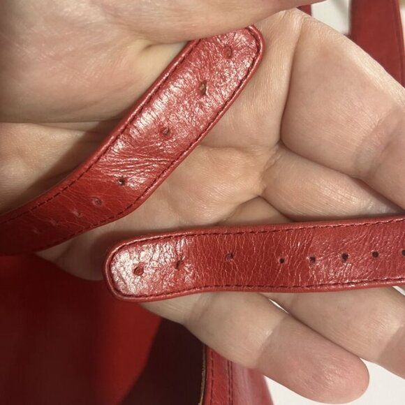 New in Box Remix Vintage COMO Red Leather Anklestrap Sandals sz 10 - Picture 6 of 8